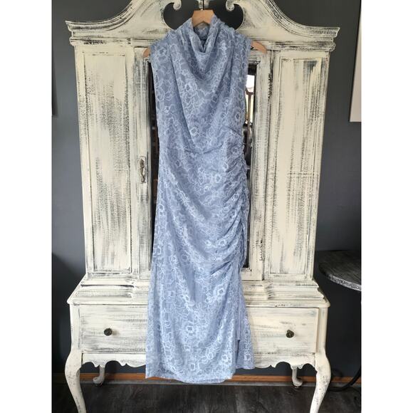 Anthropologie Maya Ruched Cowl-Neck Dress: Lace Edition - New XL - Picture 4 of 4